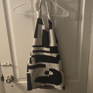 Chic Monochrome Graphic Tote